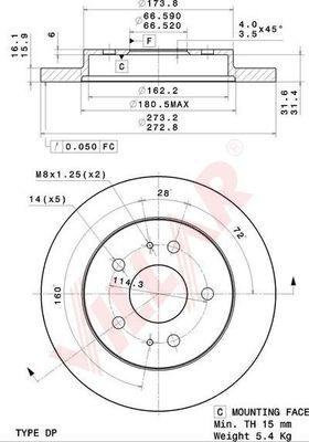 Villar 628.2102 - Тормозной диск unicars.by