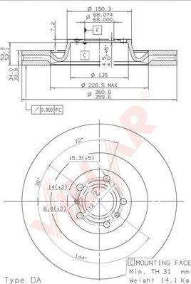 Villar 628.2186 - Тормозной диск unicars.by