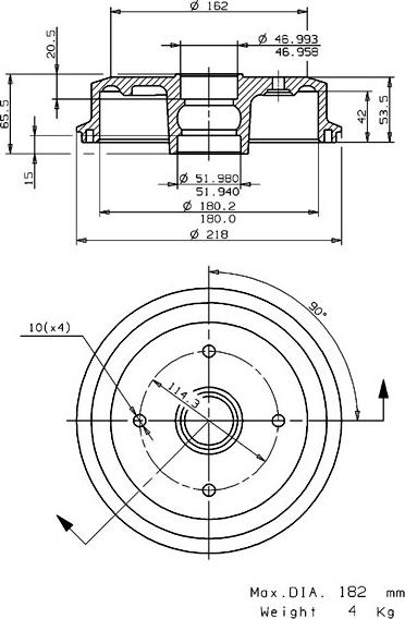 Villar 627.0223 - Тормозной барабан unicars.by