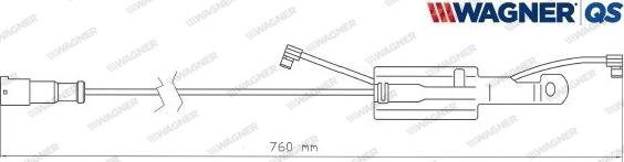 Wagner 587046W - Сигнализатор, износ тормозных колодок unicars.by