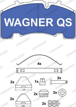 Wagner 2926404950 - Тормозные колодки, дисковые, комплект unicars.by