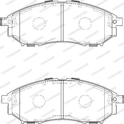 Wagner WBP80001A - Тормозные колодки, дисковые, комплект unicars.by