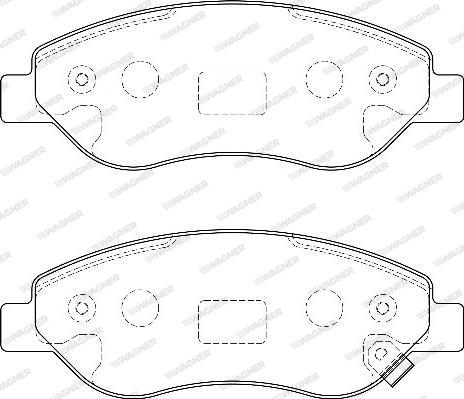 Wagner WBP24550A - Тормозные колодки, дисковые, комплект unicars.by