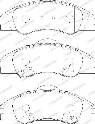 Wagner WBP24218A - Тормозные колодки, дисковые, комплект unicars.by