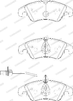 Wagner WBP24743A - Тормозные колодки, дисковые, комплект unicars.by