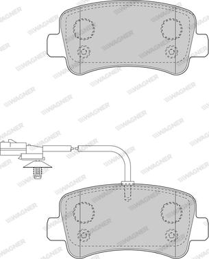 Wagner WBP25112A - Тормозные колодки, дисковые, комплект unicars.by