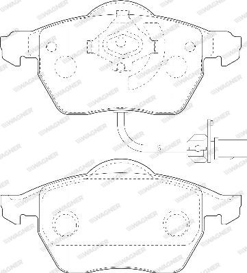 Wagner WBP20676A - Тормозные колодки, дисковые, комплект unicars.by