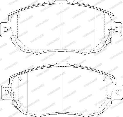 Wagner WBP21490A - Тормозные колодки, дисковые, комплект unicars.by