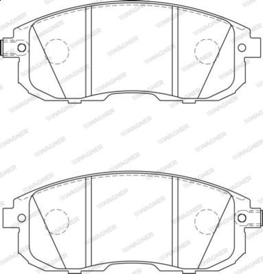 Wagner WBP21561A - Тормозные колодки, дисковые, комплект unicars.by