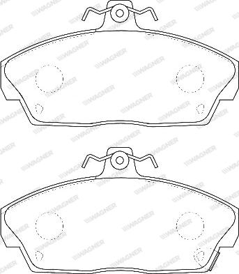 Wagner WBP21515A - Тормозные колодки, дисковые, комплект unicars.by