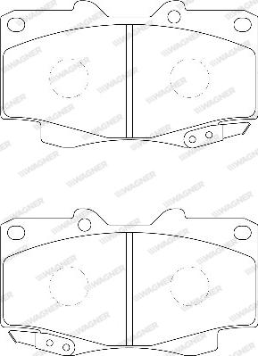 Wagner WBP21680A - Тормозные колодки, дисковые, комплект unicars.by