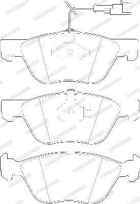 Wagner WBP21636A - Тормозные колодки, дисковые, комплект unicars.by