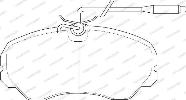 Wagner WBP21205A - Тормозные колодки, дисковые, комплект unicars.by