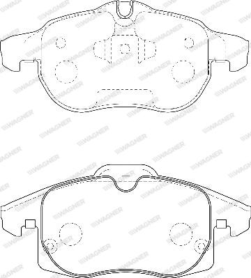 Wagner WBP23402A - Тормозные колодки, дисковые, комплект unicars.by