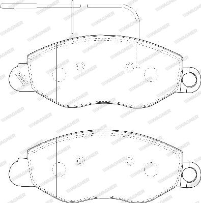 Wagner WBP23434B - Тормозные колодки, дисковые, комплект unicars.by
