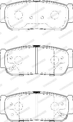 Wagner WBP23545A - Тормозные колодки, дисковые, комплект unicars.by