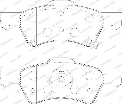 Wagner WBP23640A - Тормозные колодки, дисковые, комплект unicars.by