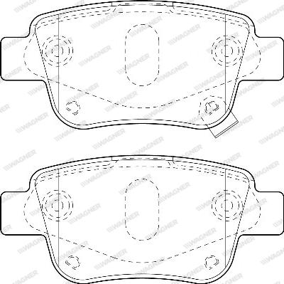 Wagner WBP23620A - Тормозные колодки, дисковые, комплект unicars.by