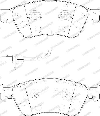 Wagner WBP23885A - Тормозные колодки, дисковые, комплект unicars.by