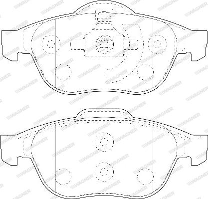 Wagner WBP23245B - Тормозные колодки, дисковые, комплект unicars.by