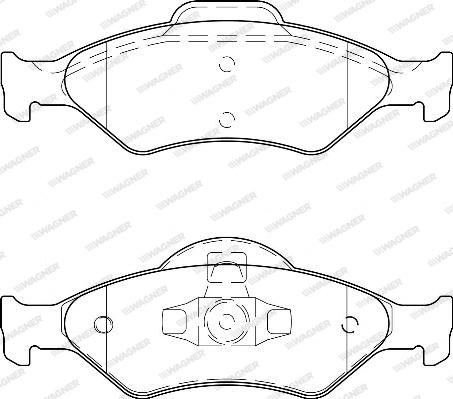 Wagner WBP23200A - Тормозные колодки, дисковые, комплект unicars.by