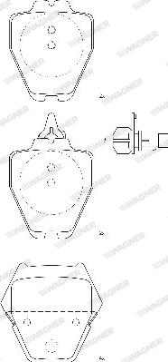 Wagner WBP23280A - Тормозные колодки, дисковые, комплект unicars.by