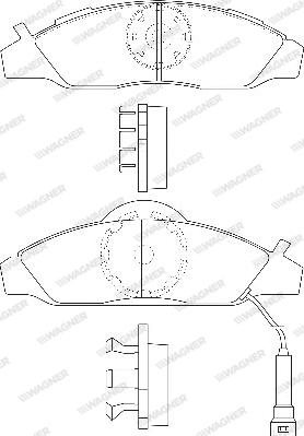 Wagner WBP23230A - Тормозные колодки, дисковые, комплект unicars.by