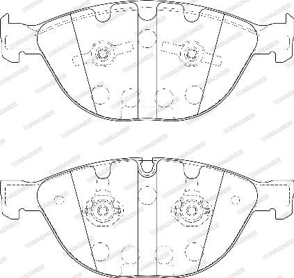 Wagner WBP23791A - Тормозные колодки, дисковые, комплект unicars.by