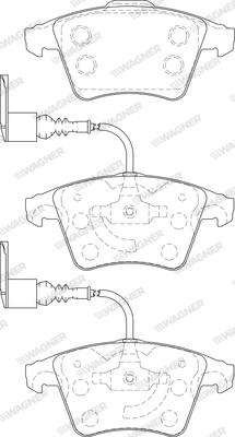 Wagner WBP23749A - Тормозные колодки, дисковые, комплект unicars.by