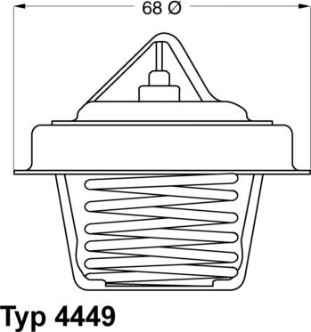 WAHLER 4449.84D - Термостат охлаждающей жидкости / корпус unicars.by