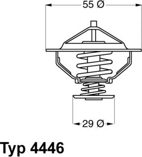 WAHLER 4446.83D - Термостат охлаждающей жидкости / корпус unicars.by