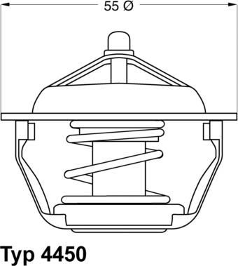 WAHLER 4450.83D - Термостат охлаждающей жидкости / корпус unicars.by