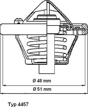 WAHLER 4457.82D - Термостат охлаждающей жидкости / корпус unicars.by