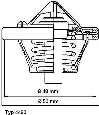 WAHLER 4483.82D - Термостат охлаждающей жидкости / корпус unicars.by