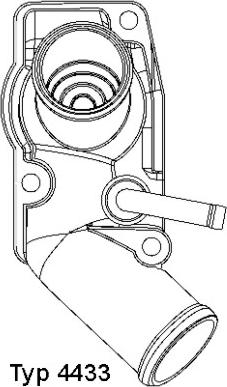 WAHLER 4433.92D - Термостат охлаждающей жидкости / корпус unicars.by