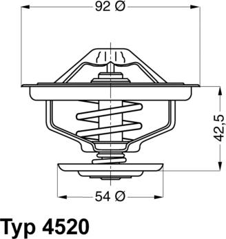 WAHLER 4520.80D - Термостат охлаждающей жидкости / корпус unicars.by