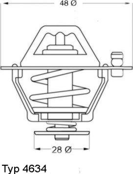 WAHLER 4634.76 - Термостат охлаждающей жидкости / корпус unicars.by