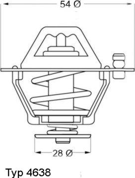 WAHLER 463882D - Термостат охлаждающей жидкости / корпус unicars.by