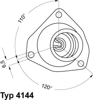 WAHLER 4144.82D - Термостат охлаждающей жидкости / корпус unicars.by