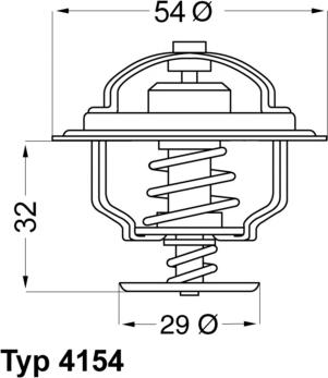 WAHLER 4154.82D - Термостат охлаждающей жидкости / корпус unicars.by