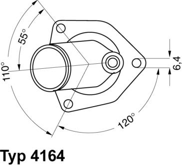 WAHLER 4164.92D - Термостат охлаждающей жидкости / корпус unicars.by