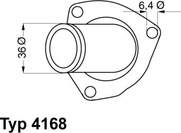 WAHLER 4168.92D - Термостат охлаждающей жидкости / корпус unicars.by