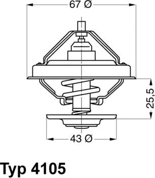 WAHLER 410583D - Термостат охлаждающей жидкости / корпус unicars.by