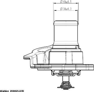 WAHLER 410937.82D - Термостат охлаждающей жидкости / корпус unicars.by