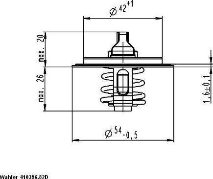 WAHLER 410396.82D - Термостат охлаждающей жидкости / корпус unicars.by