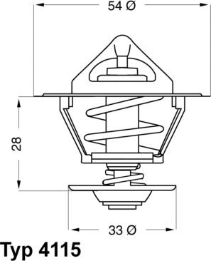 WAHLER 4115.92D - Термостат охлаждающей жидкости / корпус unicars.by