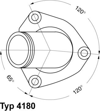 WAHLER 4180.82D - Термостат охлаждающей жидкости / корпус unicars.by