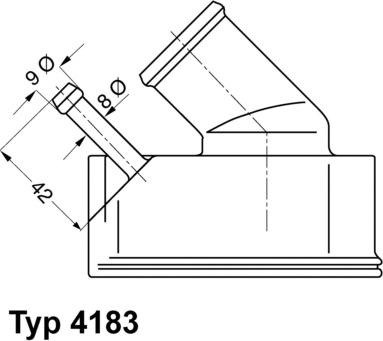 WAHLER 4183.92D - Термостат охлаждающей жидкости / корпус unicars.by