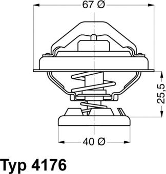 WAHLER 4176.85D - Термостат охлаждающей жидкости / корпус unicars.by