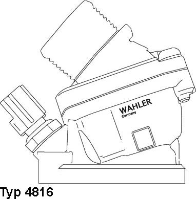 WAHLER 4816.90D - Термостат охлаждающей жидкости / корпус unicars.by